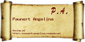 Paunert Angelina névjegykártya